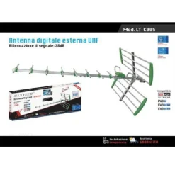 ANTENNA TV DIGITALE TERRESTRE ESTERNO UHF 28DB DVBT TELEVISORE MAXTECH LT-C005