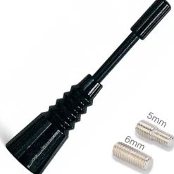 ANTENNA UNIVERSALE MINI 6,5 CM CORTA AM FM COLORE NERO PER AUTORADIO RADIO DAB