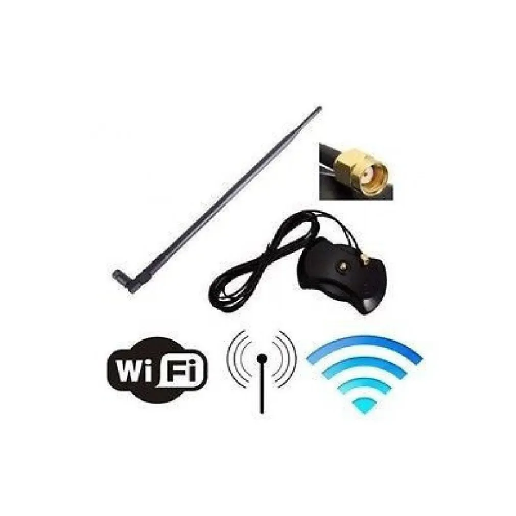 ANTENNA WIFI WIRELESS OMNIDIREZIONALE 28dBi ATTACCO RP-SMA 2.4GHz BASE MAGNETICA