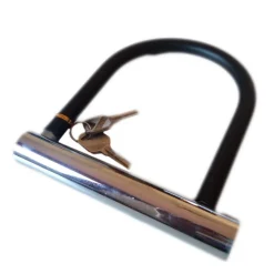 ANTIFURTO BLOCCA RUOTE MOTO CASCO SCOOTER BICI LUCCHETTO CATENACCIO A FORMA U