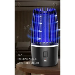 ANTIZANZARE ELETTRICA FOTOCATALITICO 360° PORTATILE LUCE VIOLA ALIMENTATORE USB