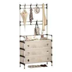 APPENDIABITI 8 GANCI SCARPIERA 4 RIPIANI ORGANIZER SCARPE ARMADIO MULTIFUNZIONE IN ACCIAIO