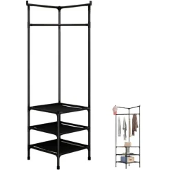 APPENDIABITI AD ANGOLO IN METALLO ARMADIO ORGANIZER ABBIGLIAMENTO RETRÒ ESPOSITORE