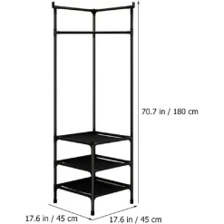 APPENDIABITI AD ANGOLO IN METALLO ARMADIO ORGANIZER ABBIGLIAMENTO RETRÒ ESPOSITORE