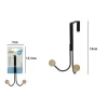 APPENDIABITI APPENDINO DA PORTA METALLO NERO PALLINE LEGNO 2 GANCI POSTI 79557