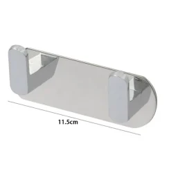 APPENDIABITI CON 2 GANCI APPENDINO PORTASCIUGAMANO BAGNO CASA CUCINA CROMATO 59731