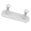 APPENDIABITI CON 2 GANCI BIANCO PER ACCAPPATOIO BAGNO CUCINA CASA DA PARETE 59756