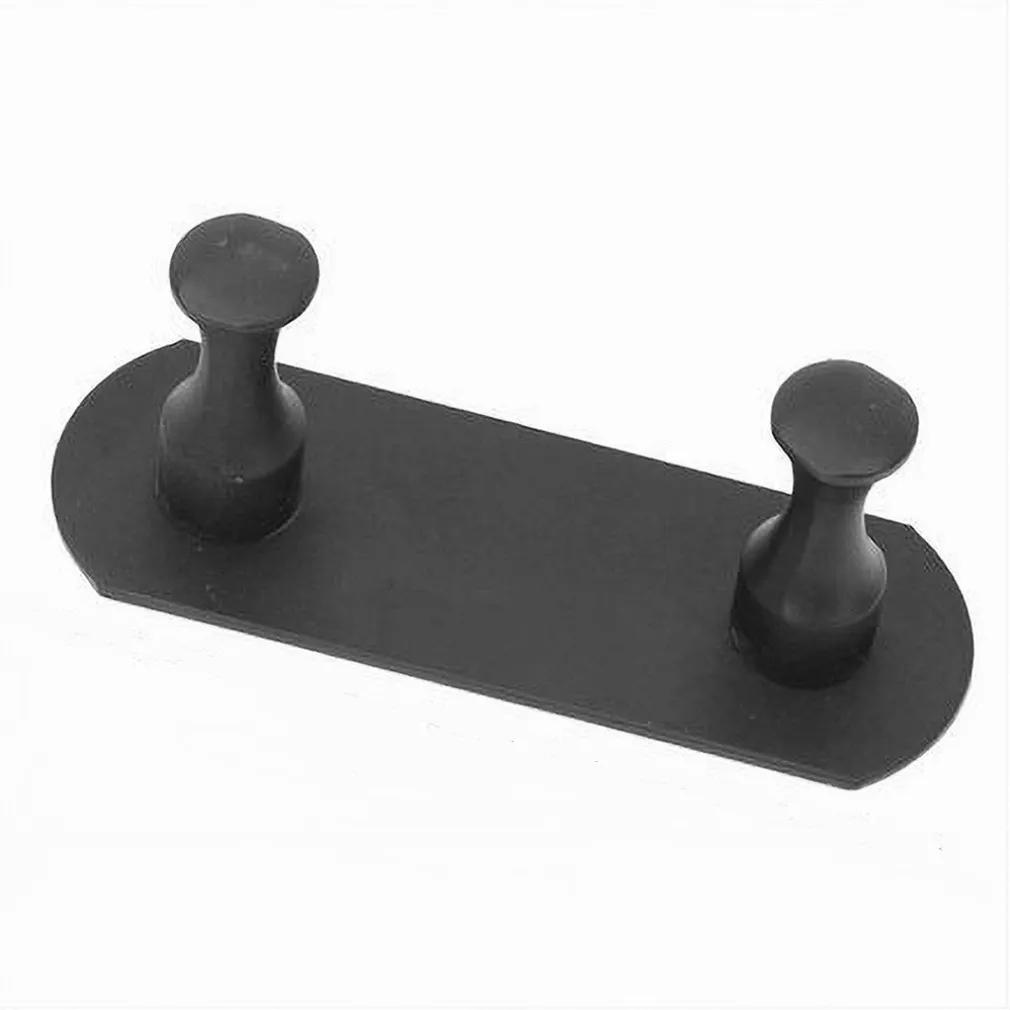 APPENDIABITI CON 2 GANCI NERO PER ACCAPPATOIO BAGNO CUCINA CASA DA PARETE 59751