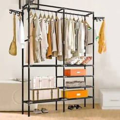 APPENDIABITI DA PAVIMENTO ARMADIO INTERNI STENDINO GIREVOLE GANCIO 180X36X170 CM