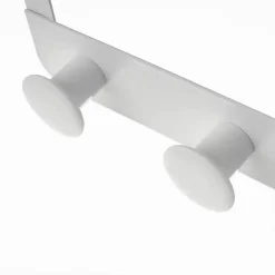 APPENDIABITI DA PORTA CON 4 GANCI 27X11.5CM BIANCO PER ASCIUGAMANI VESTITI 87781