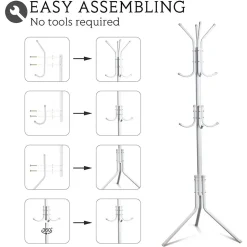 APPENDIABITI INDIPENDENTE CON 12 GANCI MULTIUSO PER OMBRELLI BORSE GIACCHE 170 X 42 CM