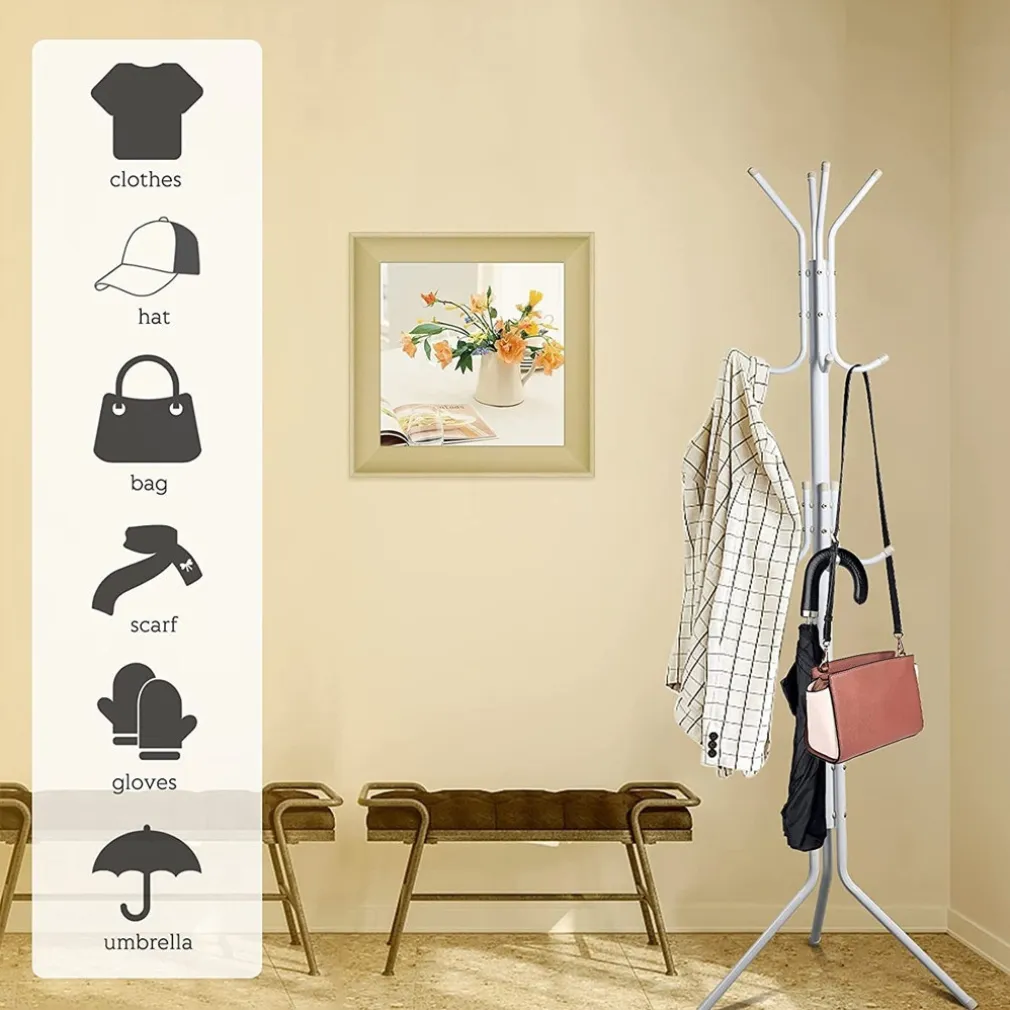 APPENDIABITI INDIPENDENTE CON 12 GANCI MULTIUSO PER OMBRELLI BORSE GIACCHE 170 X 42 CM