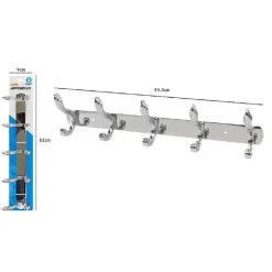 APPENDINO APPENDI ABITI MULTIUSO A 5 GANCI ALI FINITURA CROMO LUCIDO 52182