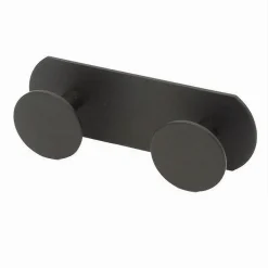 APPENDINO CON 2 GANCI APPENDI PORTA ASCIUGAMANO A 2 POSTI BAGNO CASA NERO 59766
