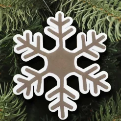 APPENDINO FIOCCO DI NEVE NATALE OVATTA E JUTA 44 CM DECORAZIONI NATALE