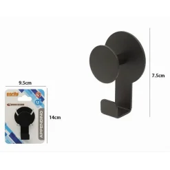 APPENDINO GANCI APPENDI PORTA ASCIUGAMANO 1 POSTO DOPPIO BAGNO CASA NERO 59765