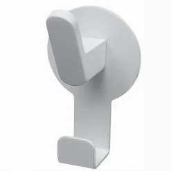 APPENDINO GANCIO 2 POSTI PORTA ASCIUGAMANO BAGNO CASA CUCINA BIANCO 7.5CM 59740