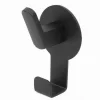 APPENDINO GANCIO 2 POSTI PORTA ASCIUGAMANO BAGNO CASA CUCINA NERO 7.5 CM 59735
