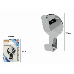 APPENDINO GANCIO 2 POSTI PORTA ASCIUGAMANO BAGNO CASA CUCINA CROMATO 7.5CM 59730