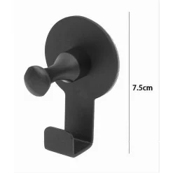 APPENDINO GANCIO APPENDI PORTA ASCIUGAMANO 1 POSTO BAGNO CASA NERO 7.5 CM 59750