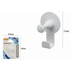 APPENDINO GANCIO APPENDI PORTA ASCIUGAMANO 1 POSTO BAGNO CASA BIANCO 7.5CM 59755