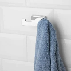 APPENDINO GANCIO DOPPIO DA MURO PORTA ASCIUGAMANI ACCAPPATOI CROMATO BAGNO 87211