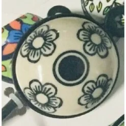 APPENDINO GANCIO PARETE APPENDIABITI METALLO CERAMICA DECORI ASS. 13X4CM 749346