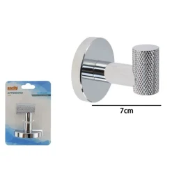 APPENDINO GANCIO PER ACCAPPATOIO ASCIUGAMANI IN ACCIAIO ACCESSORIO ARREDO BAGNO 87914