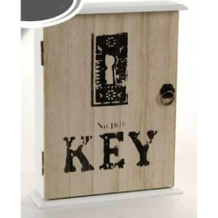 APPENDINO PORTA CHIAVI KEY PARETE CON GANCI LEGNO 20X25X26CM DECORI ASS. 762314