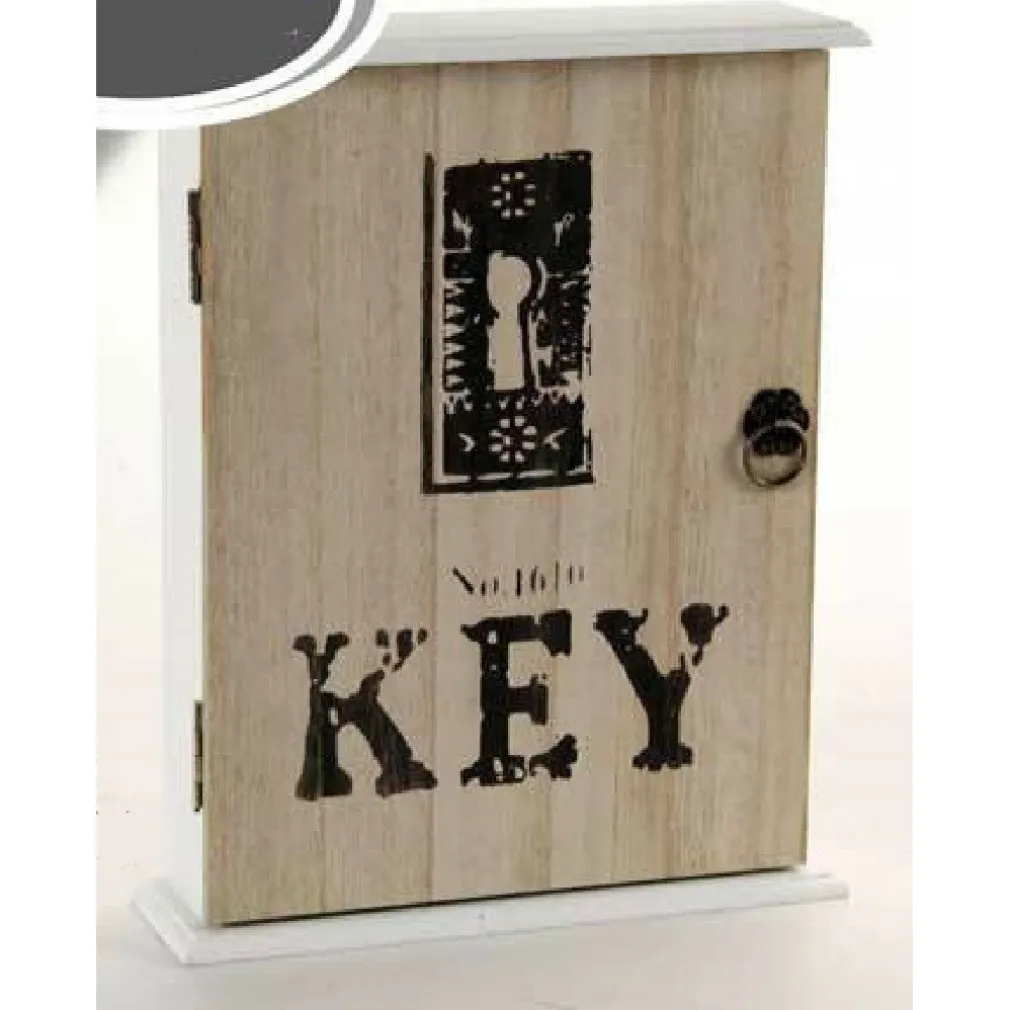 APPENDINO PORTA CHIAVI KEY PARETE CON GANCI LEGNO 20X25X26CM DECORI ASS. 762314