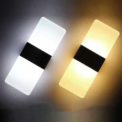APPLIQUE CUBO A LED DA 12W IN VETRO FARETTO DA PARETE MURO LUCE PER INTERNI IP20