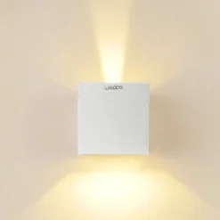 APPLIQUE LED CUBO LAMPADA DA PARETE WISDOM 6W 810LM LUCE REGOLABILE UPDOWN IP65
