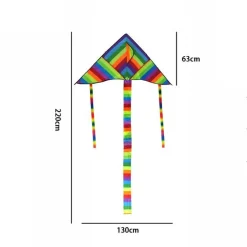 AQUILONE ARCOBALENO CODA LUNGA GIOCO ESTERNO SPIAGGIA SUPER FACILE DA PILOTARE