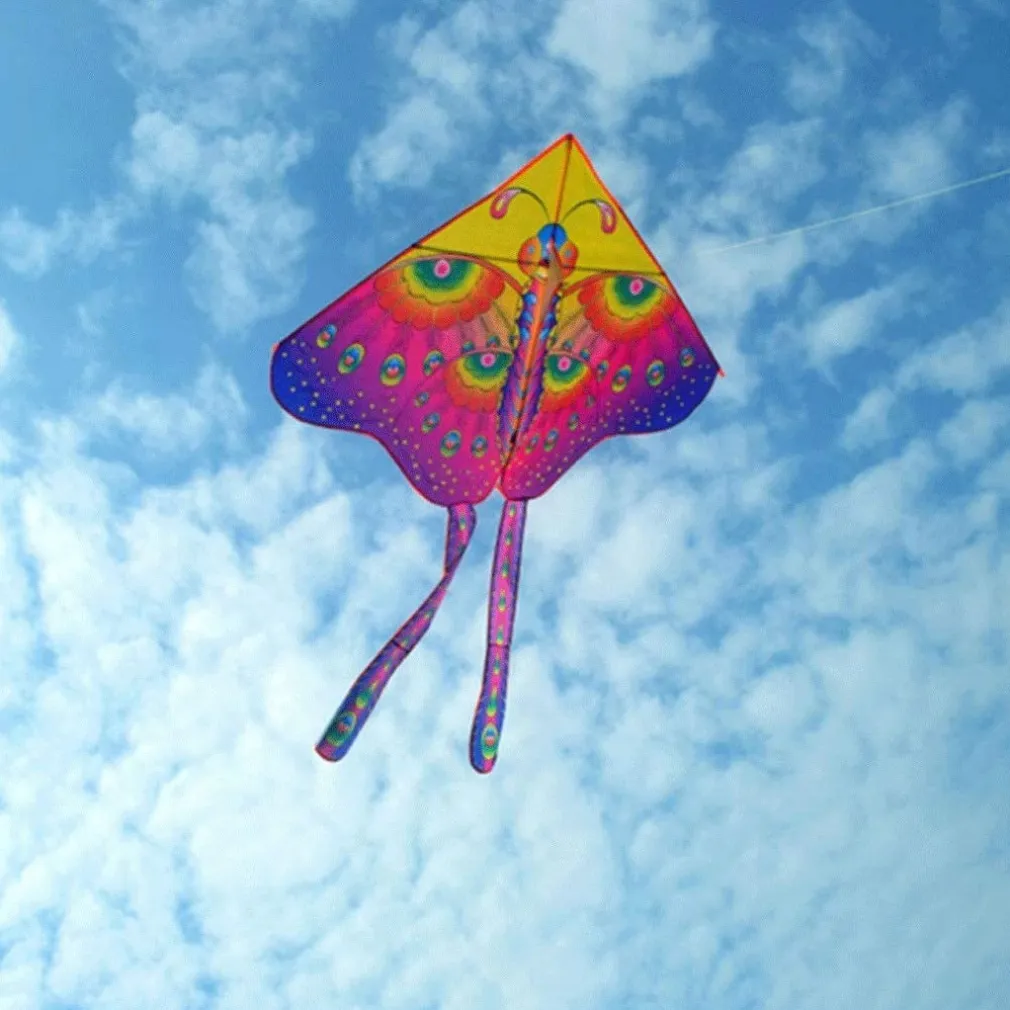 AQUILONE FARFALLA GIOCO ESTERNO SPIAGGIA FACILE DA PILOTARE VARI COLORI 140X130