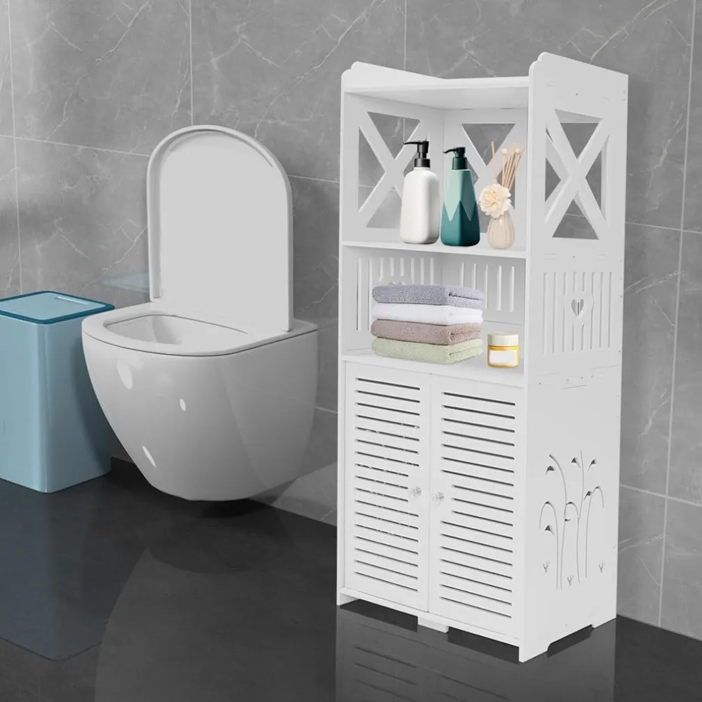 ARMADIETTO DA BAGNO MULTIUSO CON PORTA SCAFFALI SOGGIORNO CAMERA CUCINA 40 X 25 X 90 CM