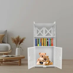 ARMADIETTO DA BAGNO MULTIUSO CON PORTA SCAFFALI SOGGIORNO CAMERA CUCINA 40 X 25 X 90 CM