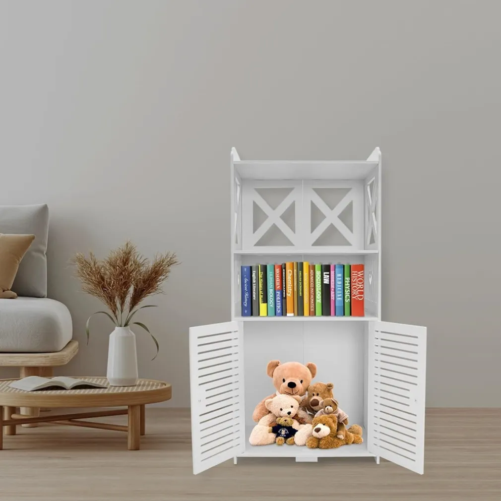 ARMADIETTO DA BAGNO MULTIUSO CON PORTA SCAFFALI SOGGIORNO CAMERA CUCINA 40 X 25 X 90 CM