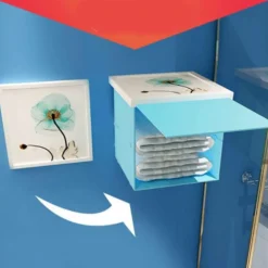 ARMADIETTO DA BAGNO NASCOSTO PIEGHEVOLE IMPERMEABILE PORTAOGGETTI SALVASPAZIO