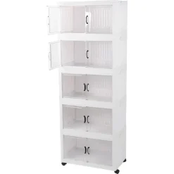 ARMADIETTO PIEGHEVOLE IN PLASTICA CON 4 RUOTE MOBILI CONTENITORI ORGANIZZAZIONE CASA UFFICIO