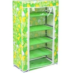 ARMADIO SCARPIERA TESSUTO PORTA SCARPE STIVALI ACCIAIO SMONTABILE 5 RIPIANI