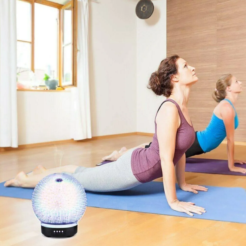 AROMATERAPIA 7 LED 3D UMIDIFICATORE DIFFUSORE AROMI CASA UFFICIO HYTC002