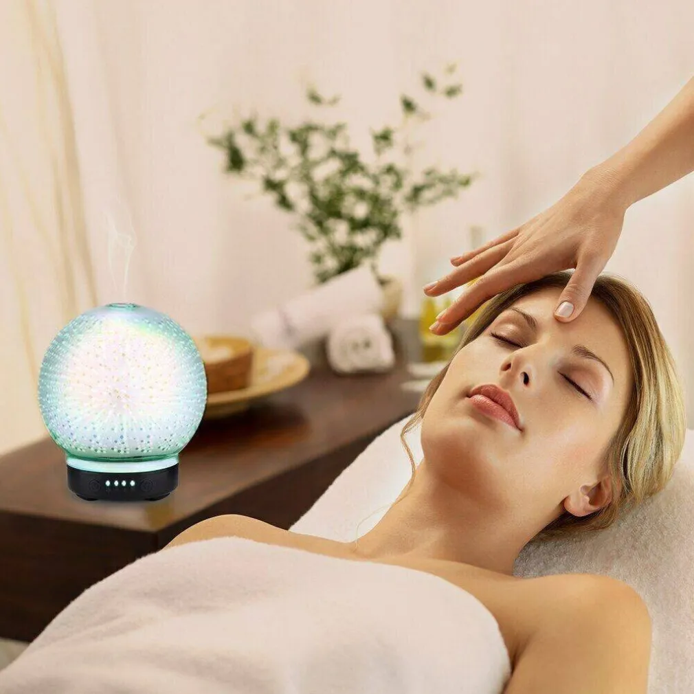 AROMATERAPIA 7 LED 3D UMIDIFICATORE DIFFUSORE AROMI CASA UFFICIO HYTC002