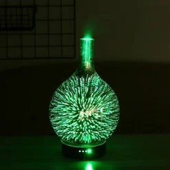 AROMATERAPIA 7 LED 3D UMIDIFICATORE DIFFUSORE AROMI CASA UFFICIO HYTC008