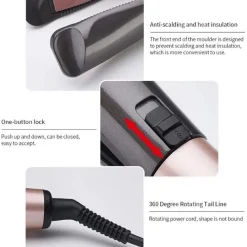 ARRICCIACAPELLI PIASTRA SPIRALE RISCALDAMENTO A PANNELLI 2IN1 CONCAVO DISPLAY LCD