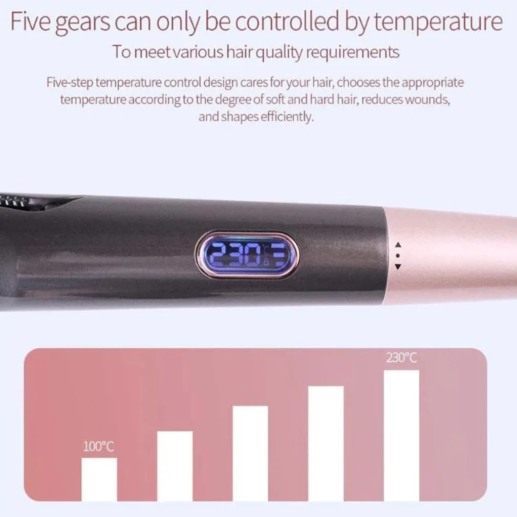 ARRICCIACAPELLI PIASTRA SPIRALE RISCALDAMENTO A PANNELLI 2IN1 CONCAVO DISPLAY LCD