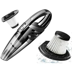 ASPIRAPOLVERE PER AUTO CASA SENZA FILI PORTATILE CON ASPIRAZIONE POTENTE RICARICA RAPIDA