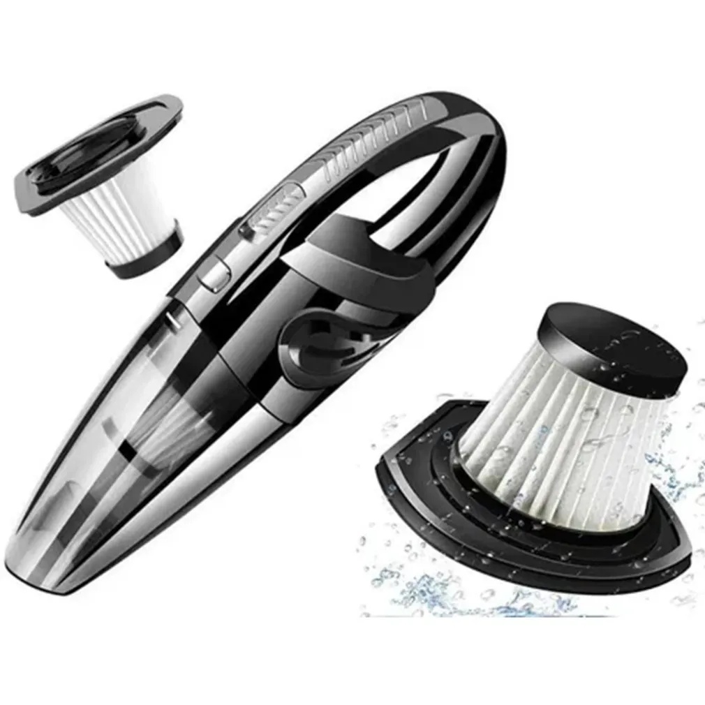 ASPIRAPOLVERE PER AUTO CASA SENZA FILI PORTATILE CON ASPIRAZIONE POTENTE RICARICA RAPIDA