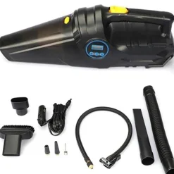 ASPIRAPOLVERE PER AUTO CON COMPRESSORE ARIA 120W RICARICABILE SENZA FILI 12V