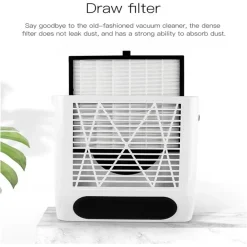 ASPIRAPOLVERE PER UNGHIE 80 W MANICURE PROFESSIONALE COLLETTORE POLVERI FILTRO