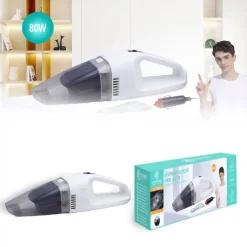 ASPIRAPOLVERE PORTATILE AUTO CAMPER PRESA ACCENDISIGARI 12V 80W ACCESSORI CX-9359